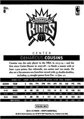Back Of Card | DeMarcus Cousins Basketball Cards 2014 Panini Hoops