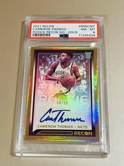 Cameron Thomas [Gold] Basketball Cards 2021 Panini Recon Rookie Signatures Prices