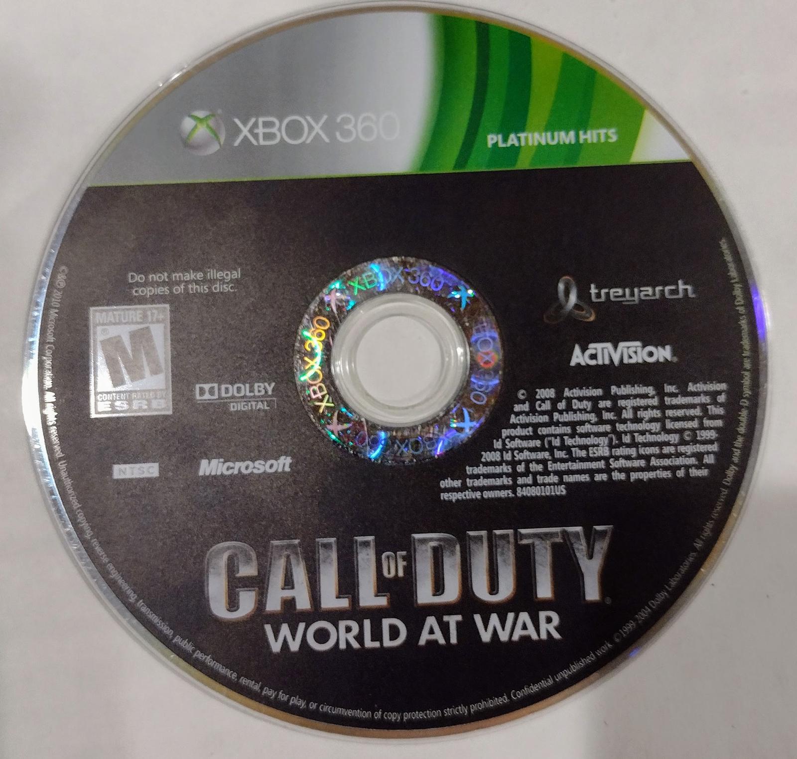 Call of Duty: World at War [Platinum Hits] | Item only | Xbox 360