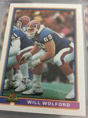 Will Wolford Football Cards 1991 Bowman Prices