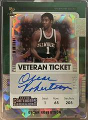 Oscar Robertson [Cracked Ice] #VT-ORB Basketball Cards 2021 Panini Contenders Veteran Ticket Autograph Prices