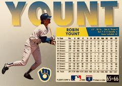 Rear | Robin Yount Baseball Cards 1993 Fleer Fruit of the Loom