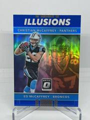 Christian McCaffrey, Ed McCaffrey [Blue] #18 Football Cards 2017 Panini Donruss Optic Illusions Prices