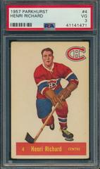 Henri Richard #4 Hockey Cards 1957 Parkhurst Prices