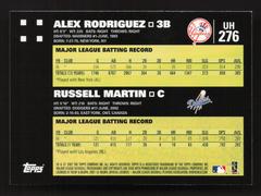 Back | Alex Rodriguez, Russell Martin Baseball Cards 2007 Topps Update & Highlights