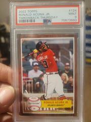 Ronald Acuna Jr #124 Baseball Cards 2022 Topps Throwback Thursday Prices