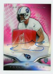 Taylor Lewan [Pink Refractor] Football Cards 2014 Topps Platinum Rookie Autograph Prices