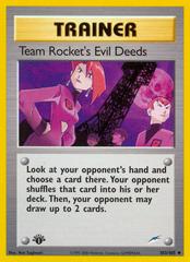 Team Rocket's Evil Deeds [1st Edition] Pokemon Neo Destiny Prices