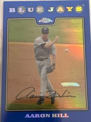 Aaron Hill [Blue Refractor] #43 Baseball Cards 2008 Topps Chrome Prices