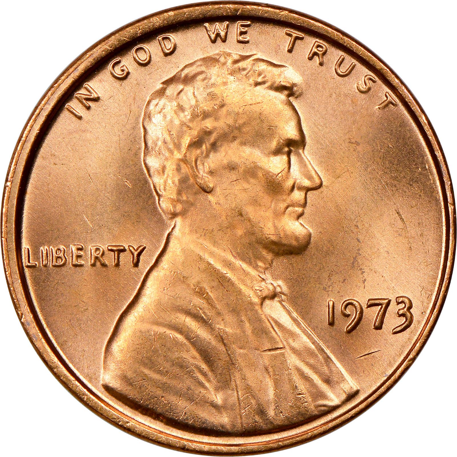 1973 Coins Lincoln Memorial Penny