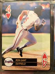 Ron Gant [4 of Hearts] Baseball Cards 1992 U.S. Playing Card Aces Prices