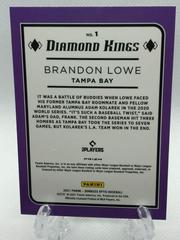 Back Of Card | Brandon Lowe Baseball Cards 2021 Panini Donruss Optic