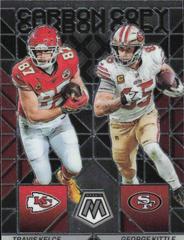 George Kittle, Travis Kelce #CC-5 Football Cards 2023 Panini Mosaic Carbon Copy Prices
