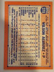 Back With Missing Years | Wilson Alvarez [ERR 89' Port Charlotte 90' Birmingham Missing] Baseball Cards 1991 Topps
