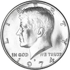 1974 D Coins Kennedy Half Dollar Prices