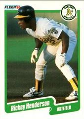 Rickey Henderson #10 Baseball Cards 1990 Fleer Prices