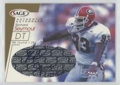 Richard Seymour [Gold] Football Cards 2001 Sage Autographs Prices