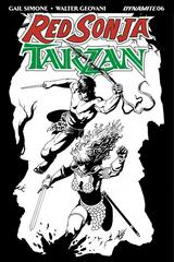 Red Sonja / Tarzan [Geovani Black White] #6 (2018) Comic Books Red Sonja / Tarzan Prices