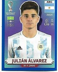 Julian Alvarez [Blue Border] Soccer Cards 2022 Panini World Cup Qatar Stickers Prices