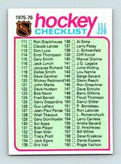 Checklist 111-220 Hockey Cards 1975 Topps Prices