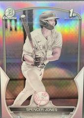 Spencer Jones [Pearl] #BCP-139 Baseball Cards 2023 Bowman Chrome Prospects Prices
