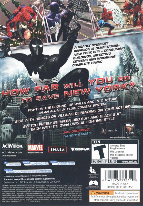 Spiderman Web Of Shadows Prices PC Games | Compare Loose, CIB & New Prices