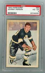 Johnny Pierson #88 Hockey Cards 1953 Parkhurst Prices