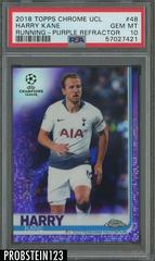 Harry Kane [Running Purple Refractor] #48 Soccer Cards 2018 Topps Chrome UEFA Champions League Prices