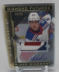 Nils Lundkvist [Premium Relic Autograph] Hockey Cards 2021 Upper Deck Black Diamond Futures Prices