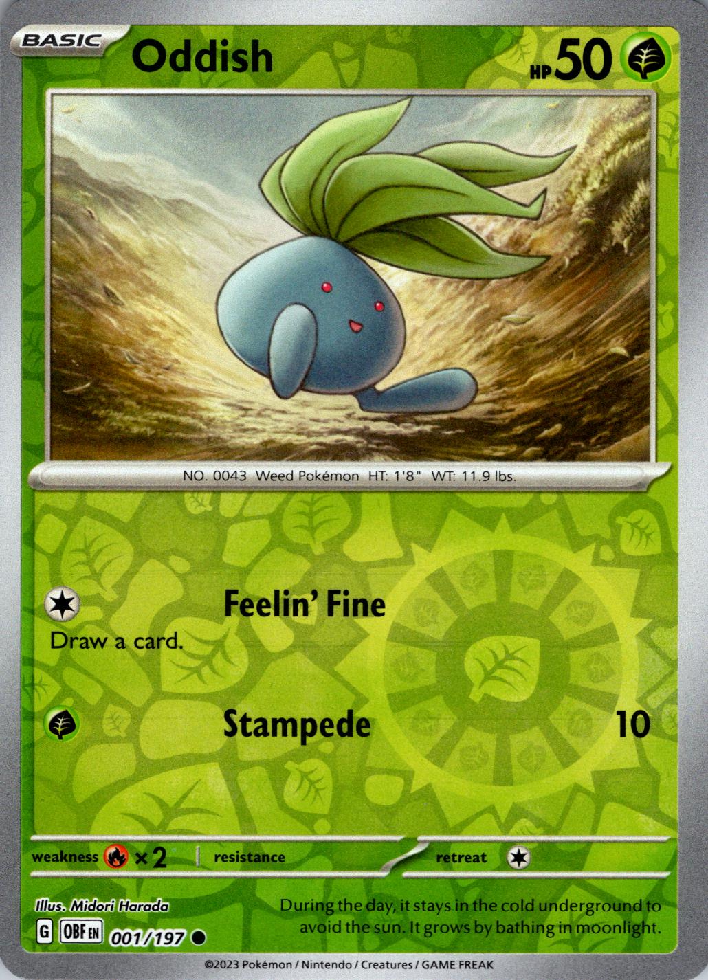 Oddish [Reverse Holo] #1 Pokemon Obsidian Flames