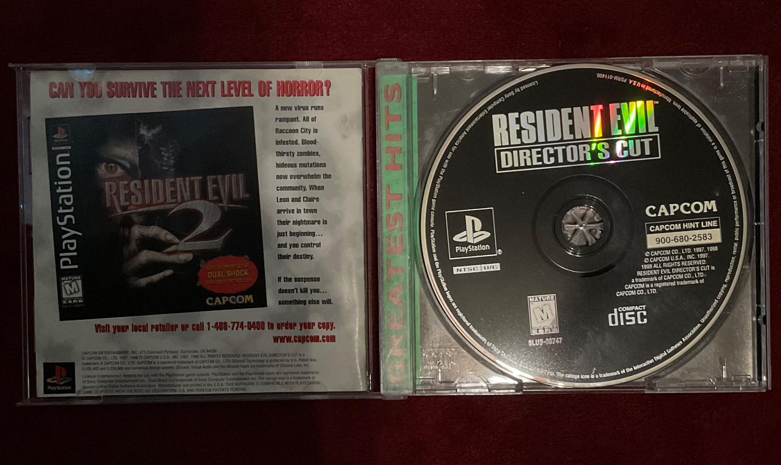 3/3 Resident Evil: Director's Cut
  I think the disc was okay, can't remember... Tjis was like. the first sort of expensive PS1 game I bought for myself. ooh i had No Idea.