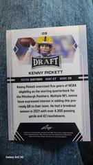 Back  | Kenny Pickett [Blue] Football Cards 2022 Leaf Draft