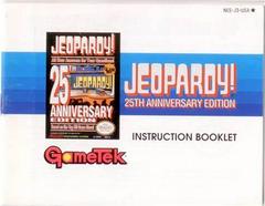 Jeopardy! 25th Anniversary - Manual | Jeopardy 25th Anniversary NES