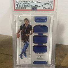 Luka Doncic Basketball Cards 2018 Panini National Treasures Rookie Triple Materials Prices