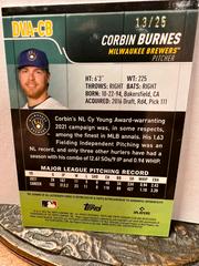 Rear | Corbin Burnes Baseball Cards 2022 Stadium Club 1991 Design Variation Autographs
