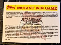 Instant Win Game D Baseball Cards 1991 Topps Prices