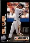 Will Clark #7 Baseball Cards 1992 Jimmy Dean Prices