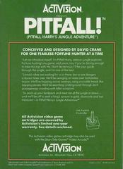Back Cover | Pitfall Atari 2600