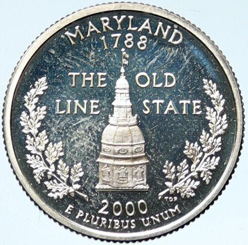 2000 S [SILVER MARYLAND PROOF] Coins State Quarter