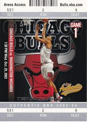 Tyson Chandler #58 Basketball Cards 2003 Fleer Authentix Prices