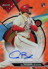 Alec Burleson [Orange Wave] #FA-AB Baseball Cards 2023 Topps Finest Autographs Prices