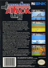 Mechanized Attack - Back | Mechanized Attack NES