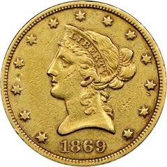 1869 Coins Liberty Head Gold Double Eagle Prices