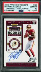 Dwayne Haskins [Team Logo Autograph] Football Cards 2019 Panini Contenders Prices