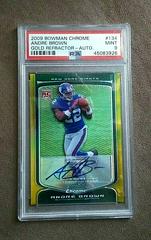 Andre Brown [Gold Refractor Autograph] #134 Football Cards 2009 Bowman Chrome Prices