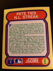 Pete Ties N.L. Streak Baseball Cards 1988 Score Magic Motion Great Moments in Baseball Prices