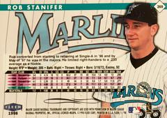Rear | Rob Stanifer Baseball Cards 1998 Fleer Tradition