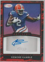 Kemore Gamble [Red] #A-KG Football Cards 2022 Sage Hit Artistry Artistry Autographs Prices