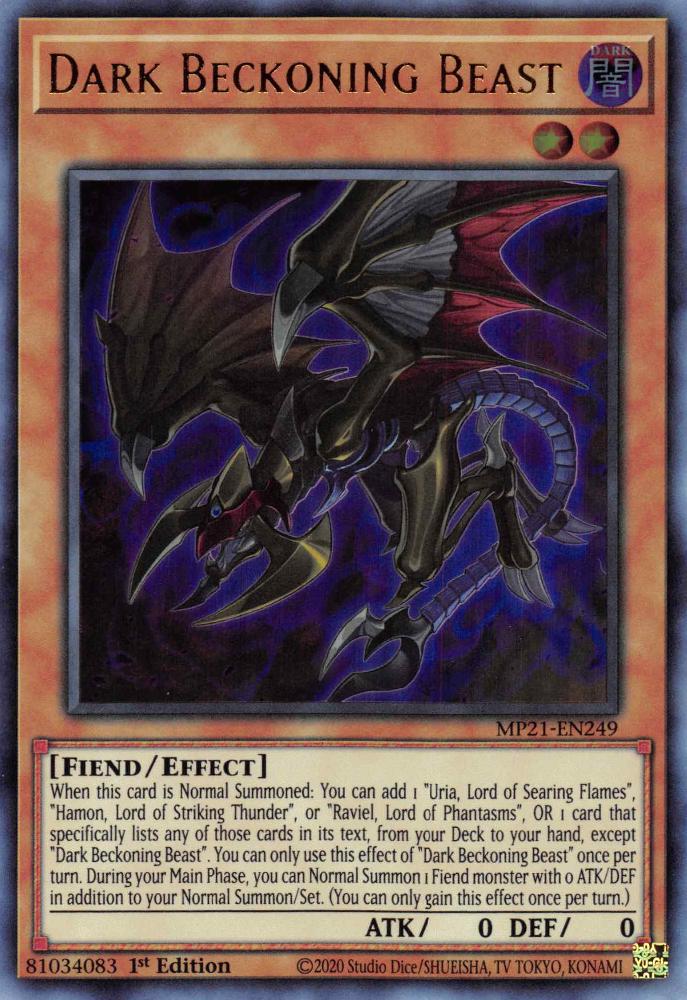 Dark Beckoning Beast MP21-EN249 YuGiOh 2021 Tin of Ancient Battles Mega Pack