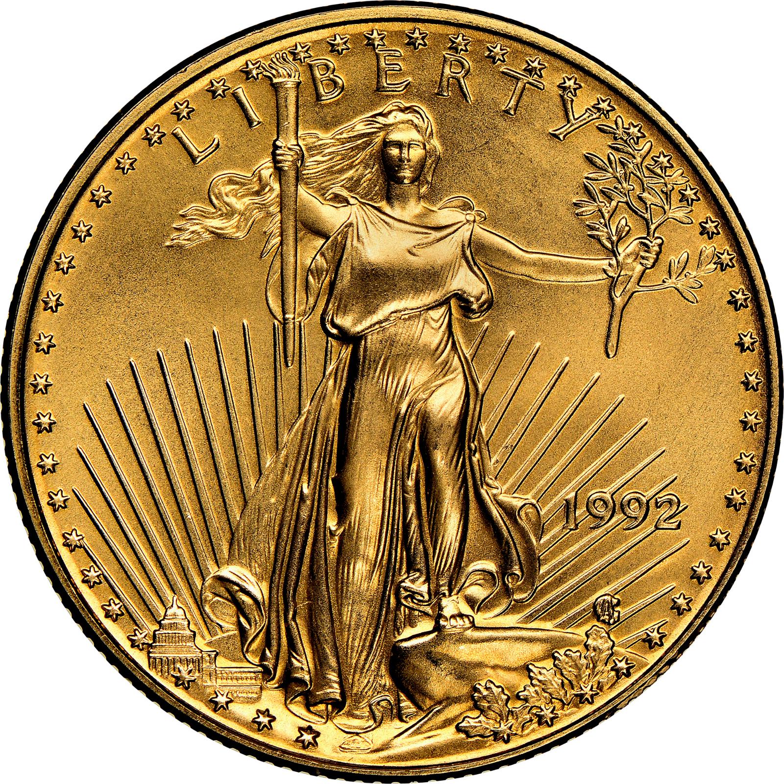 1992 Coins $25 American Gold Eagle